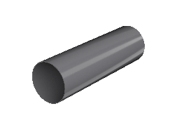 ТН ПВХ 125/82 мм, водосточная труба пластиковая (1,5 м), серый, шт.